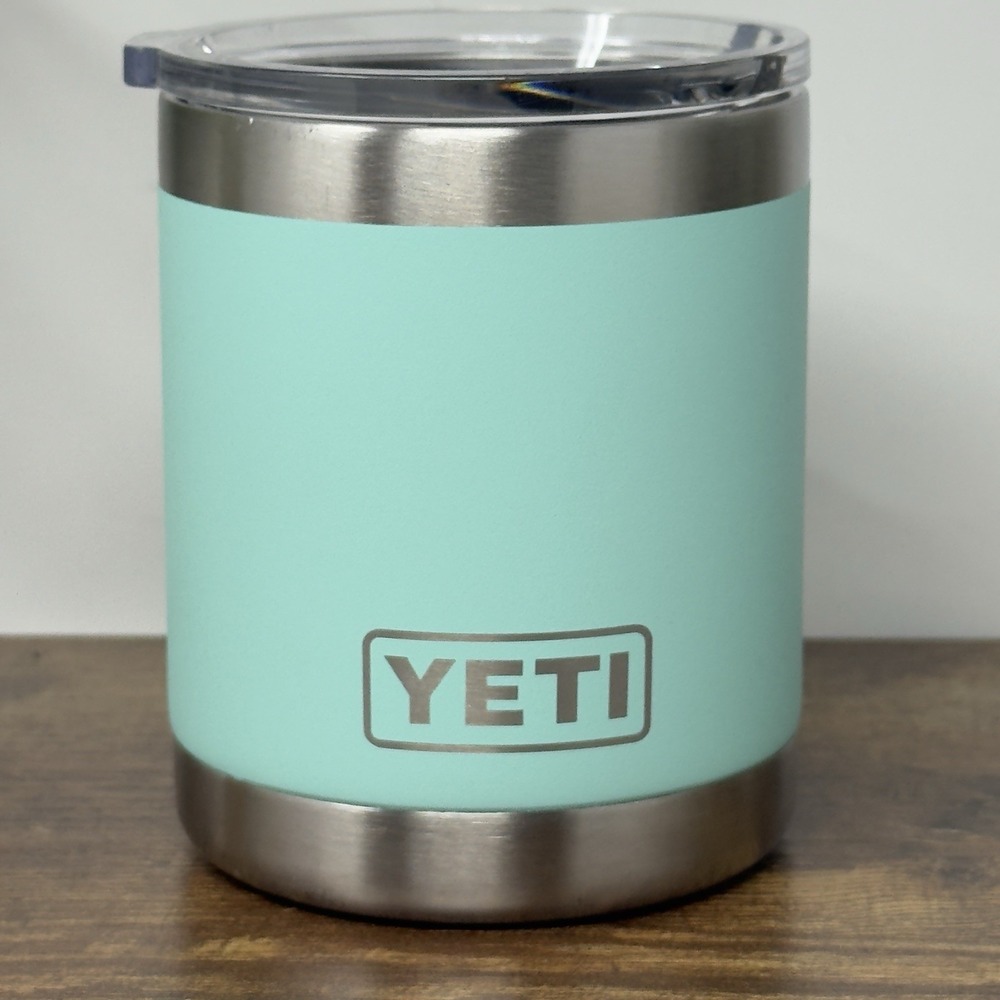 YETI Lowball Rambler 10 Ounces Stainless Steel Seafoam Green With Lid New